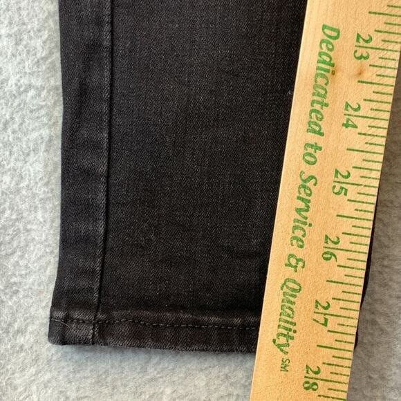 Levis 711 Jeans Womens 29 Black Skinny Stretch Distressed Ripped Pocket Denim - Picture 8 of 9